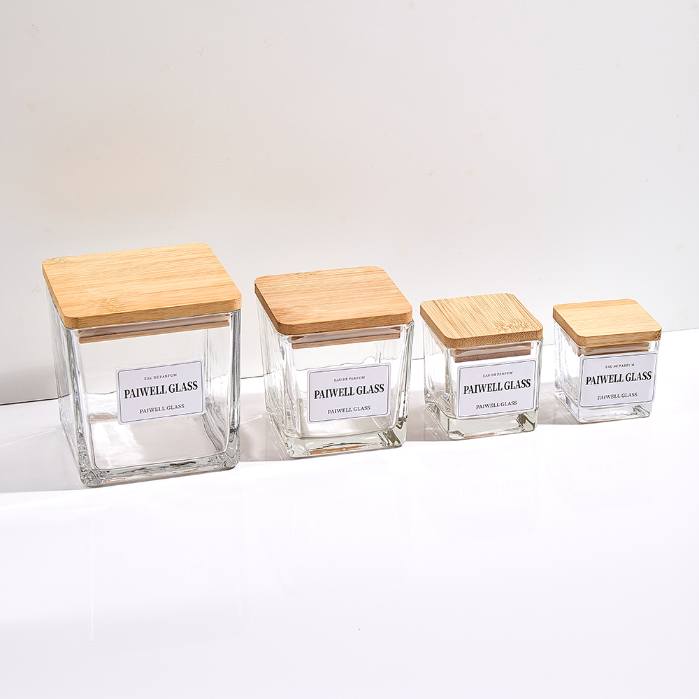 Wholesale Square Glass Candle Jars | 100ml 200ml 3