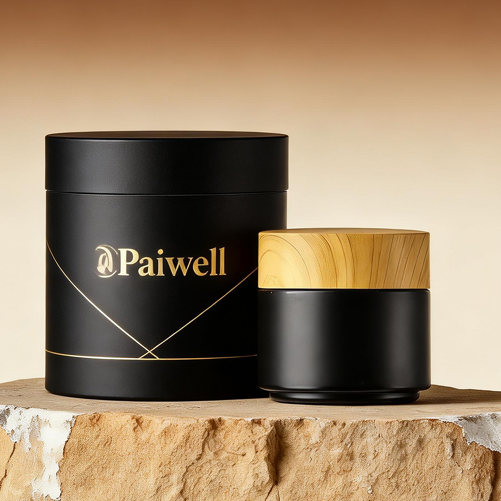 Custom Matte Black Glass Cosmetic Jars | 5g–100g w