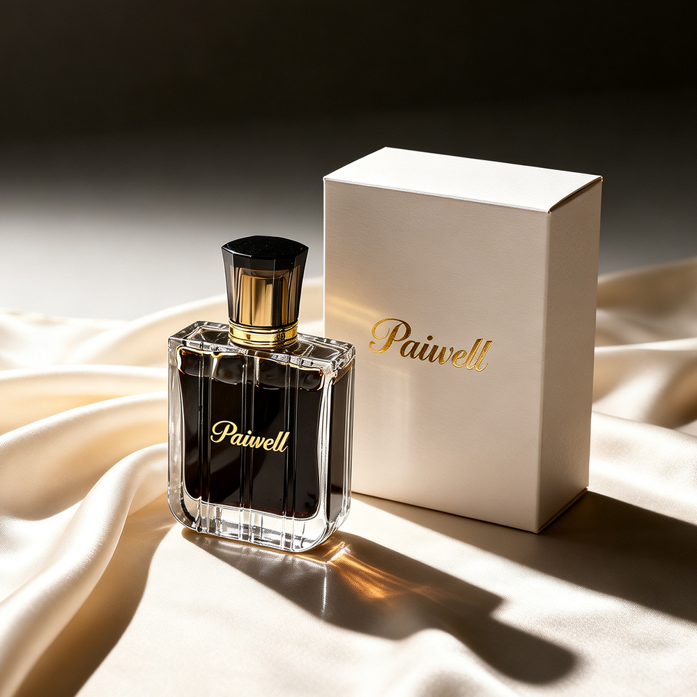 100ml Square Perfume Bottle with Gold Atomizer