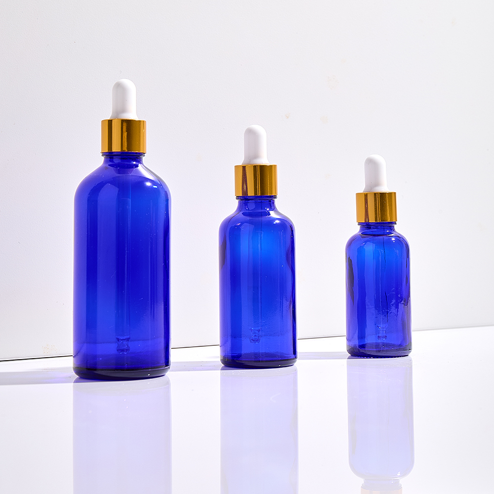 Wholesale 100ml Blue Glass Essential Oil Dropper