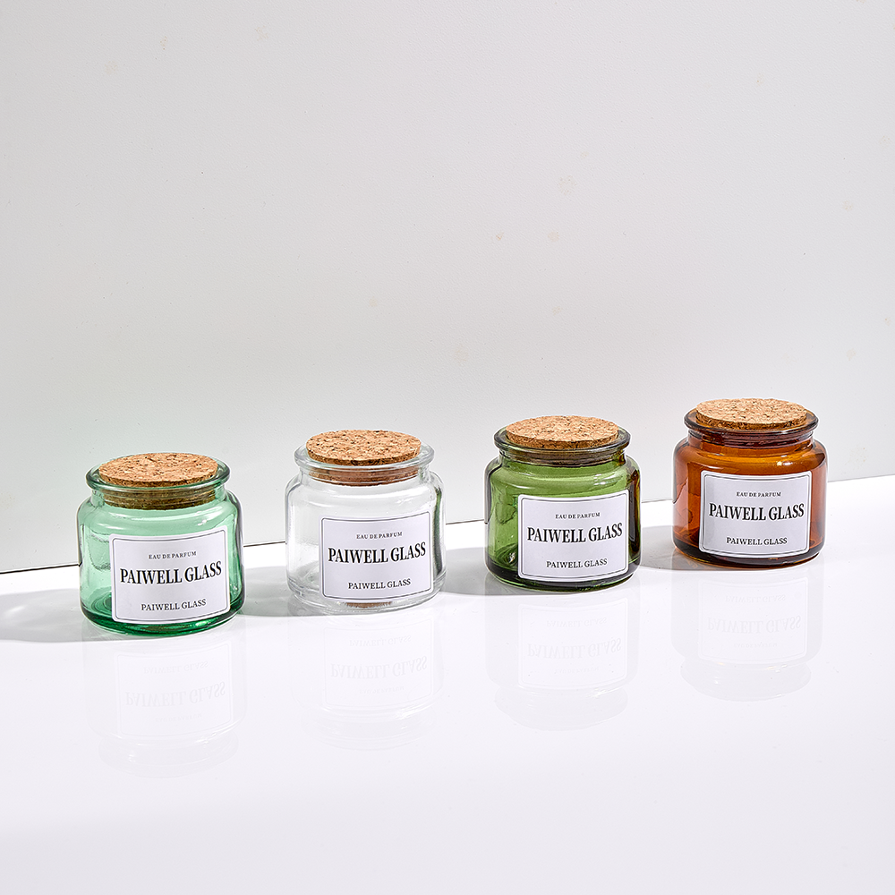 100ml Clear/amber/green Luxury Glass Candle Jars