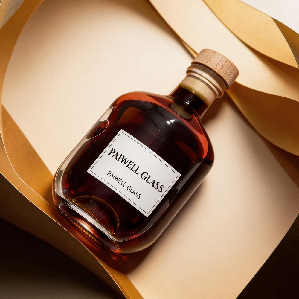 Custom 200ml 375ml 500ml Vertical Stripe  Whisky B