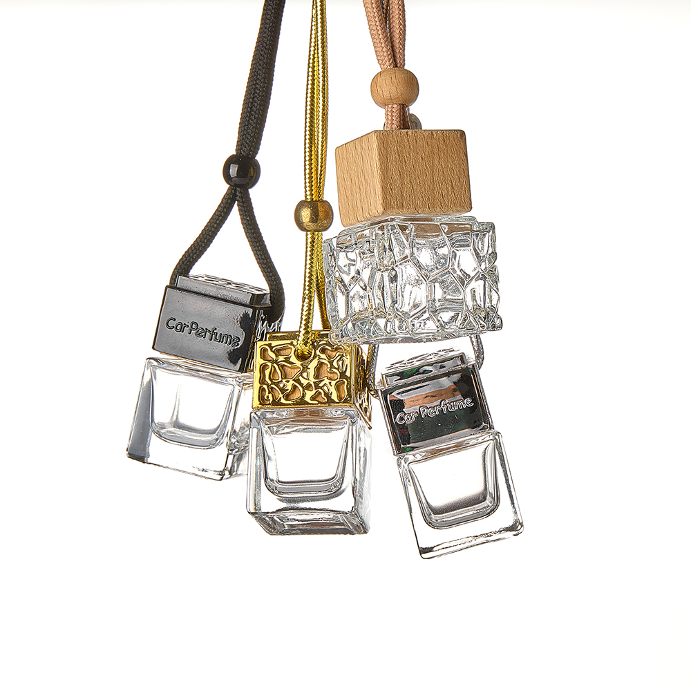 Hanging Car Pendant Perfume Empty Bottle 8ml Squar