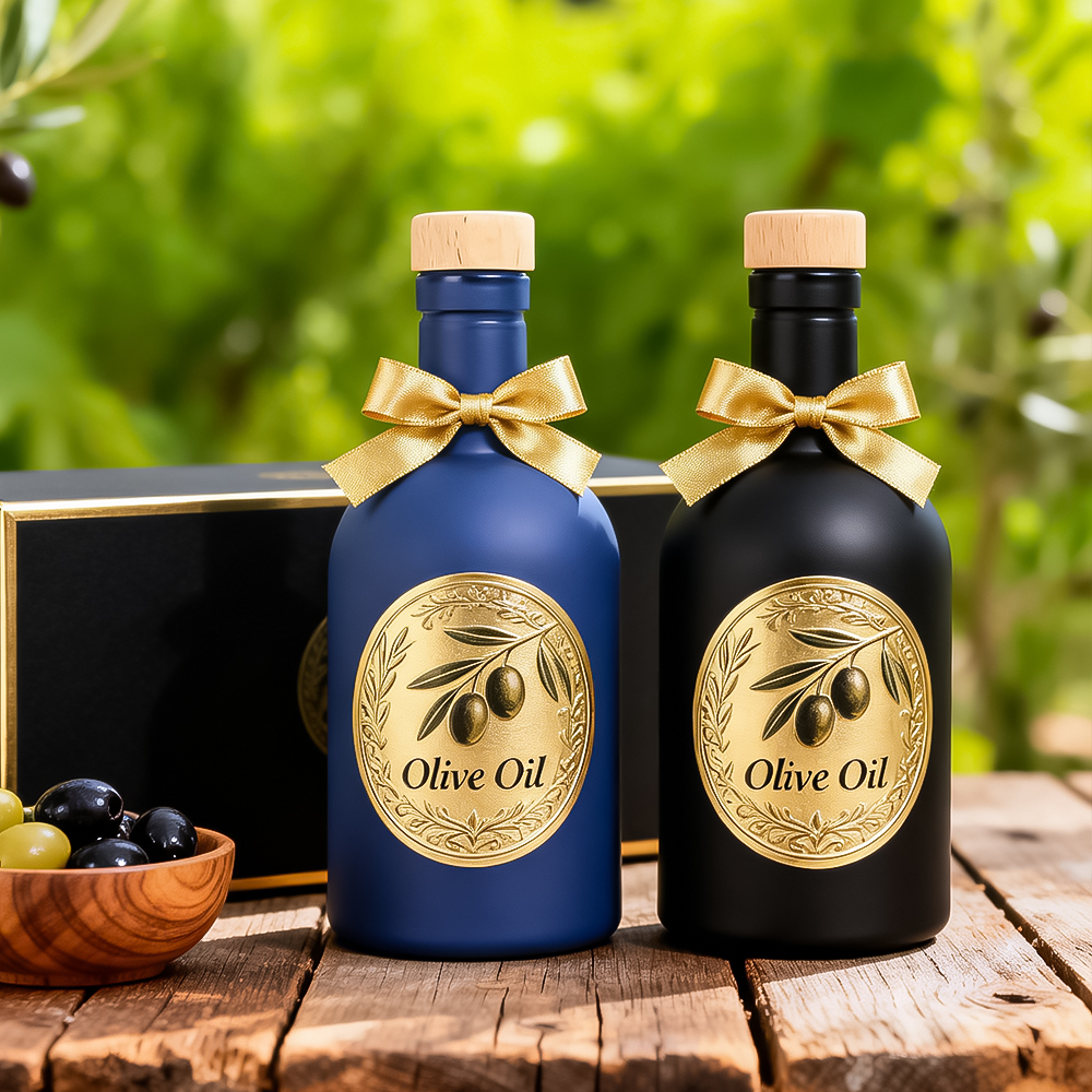 Wholesale  Blue Empty Liquor Vodka Gin Rum Bottle 