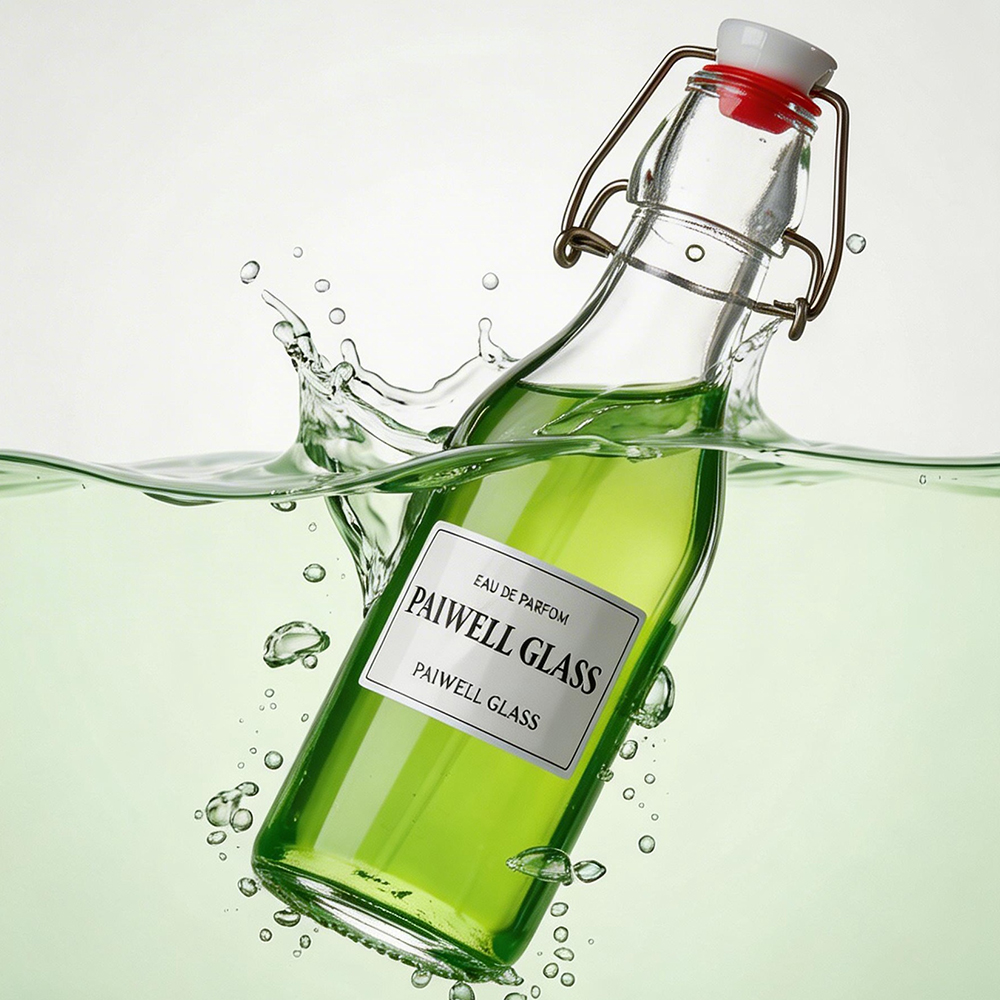 Wholesale 750ml Round Clear-Glass Beverage Swing B