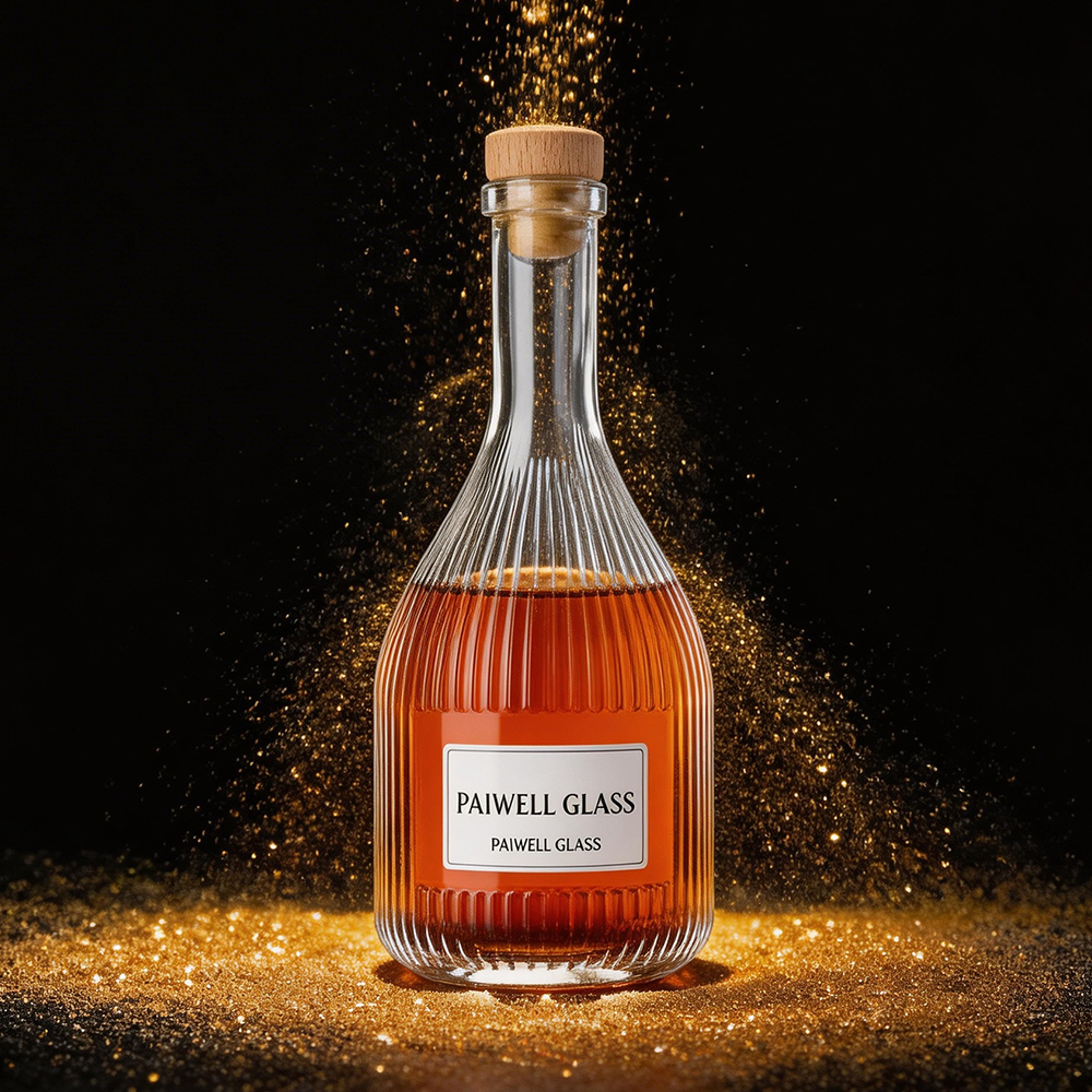 Custom Clear Crystal Glass Bottle for Whiskey Bra